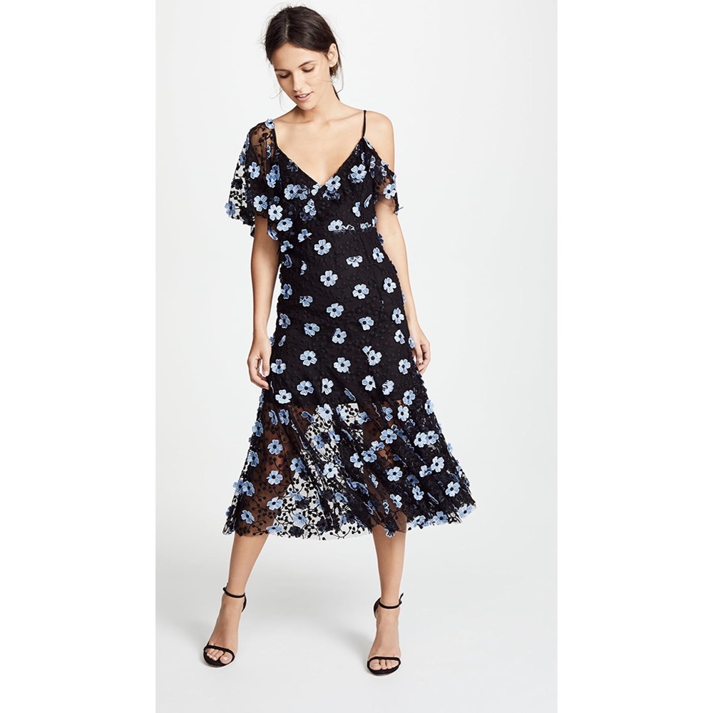 La Maison Crave You Asymmetric Midi Dress XS